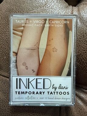 INKED by dani Temporary Tattoo Pack - Earth Zodiac Designs